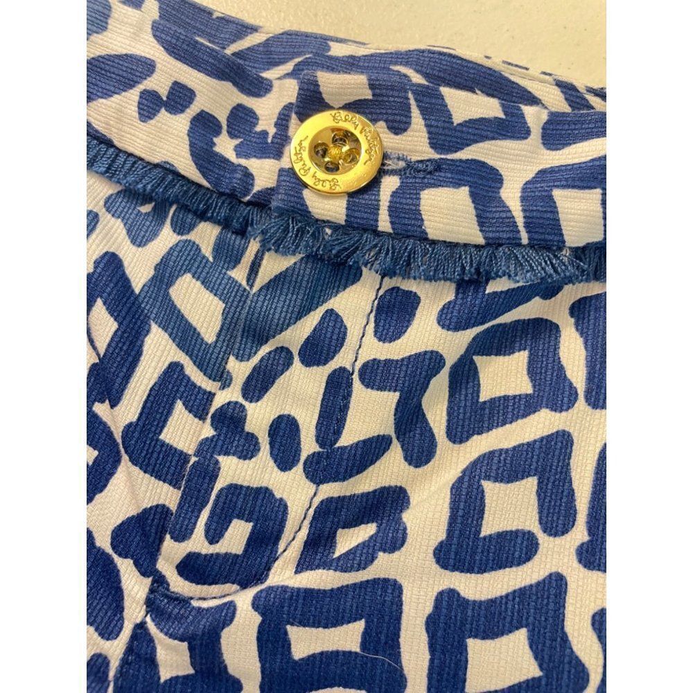 Lilly Pulitzer Adie Shorts Indigo Home Slice Size 6 - Picture 6 of 7
